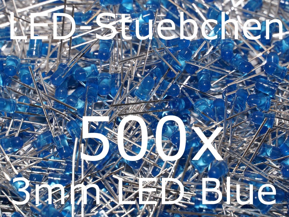 500 x 3 mm LED blue