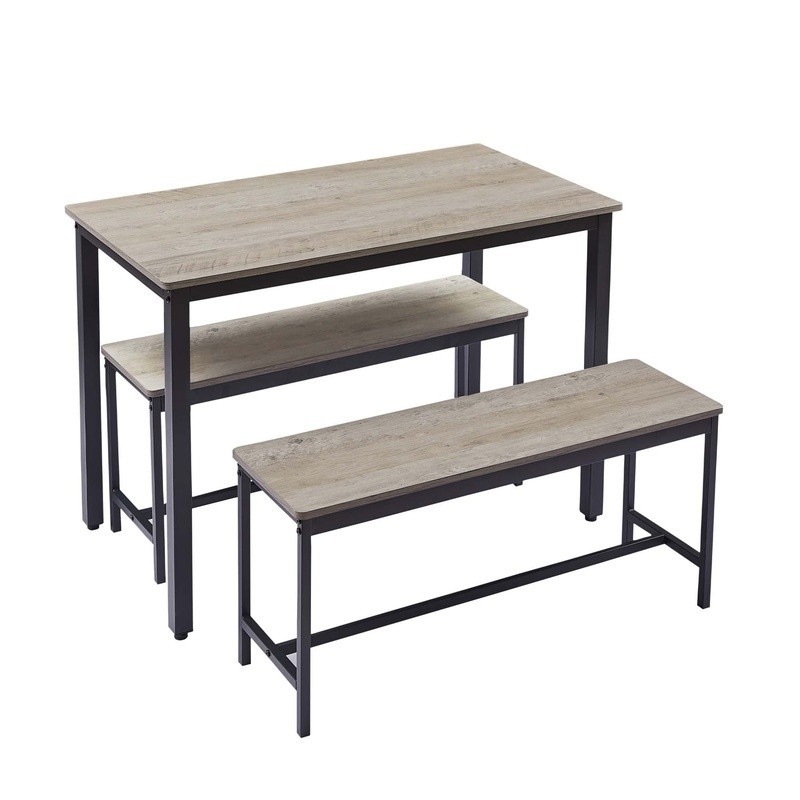 3 Piece Dining Table Set Space Saving Design 4 Modern Style Kitchen Benches New