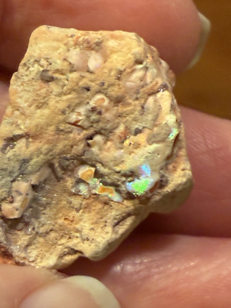 39ct Mexican Fire Opal Rough Matrix Specimen Loose Gemstone J