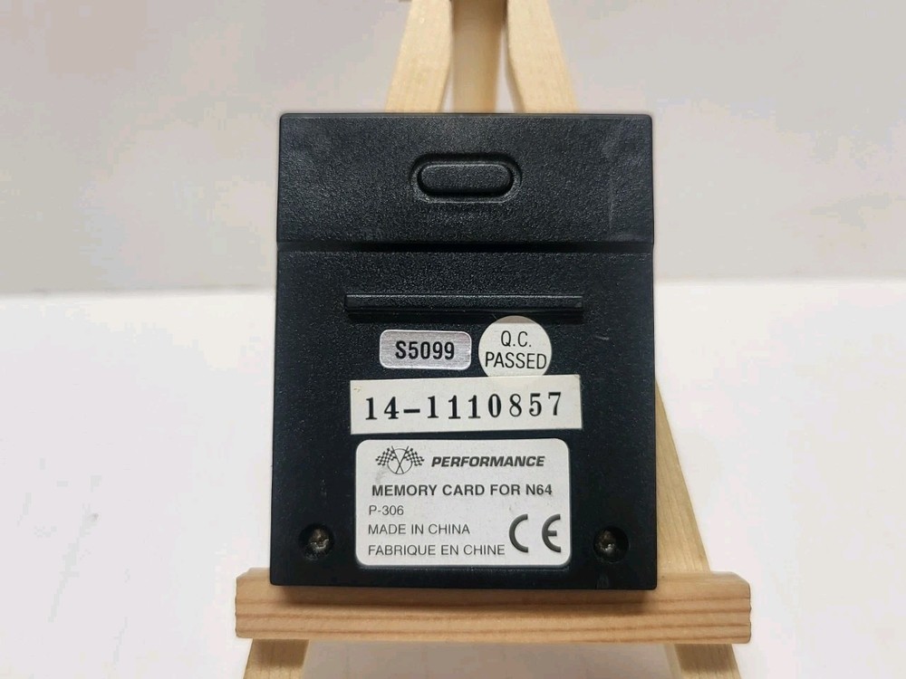 Nintendo 64 N64 Black Memory Card by Performance P-302 Tested Working