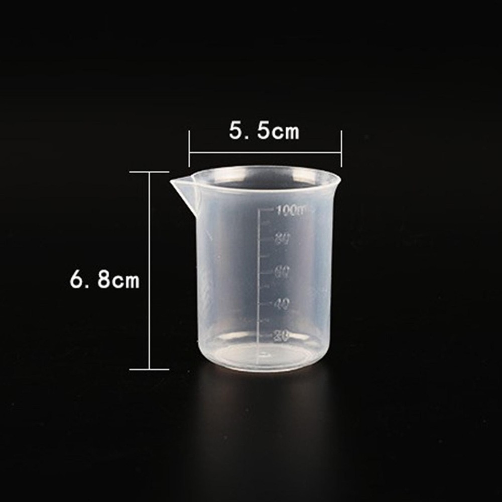 1/2/10Pcs 100ml Transparent Measuring Cup Plastic Jug Beaker Kitchen/Lab Tool