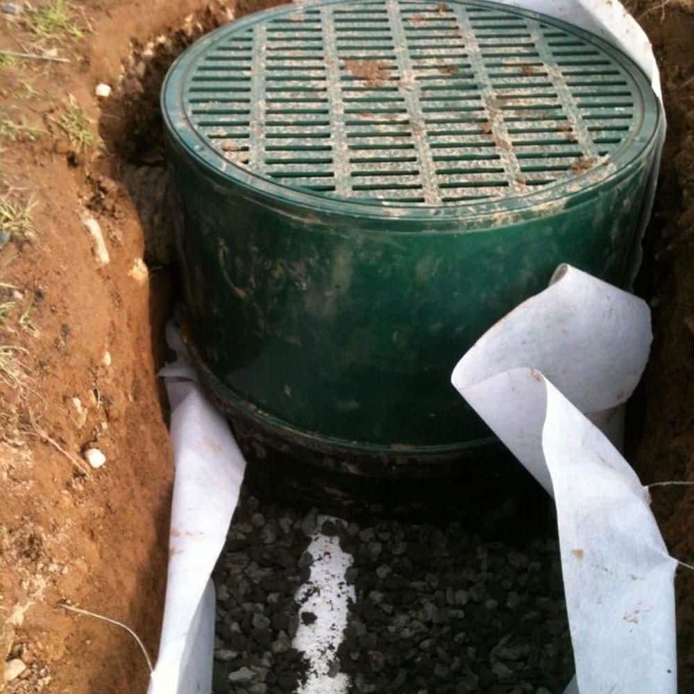 Advanced Drainage Systems 12" x 16" Black Plastic Drainage 6-Hole Catch Basin