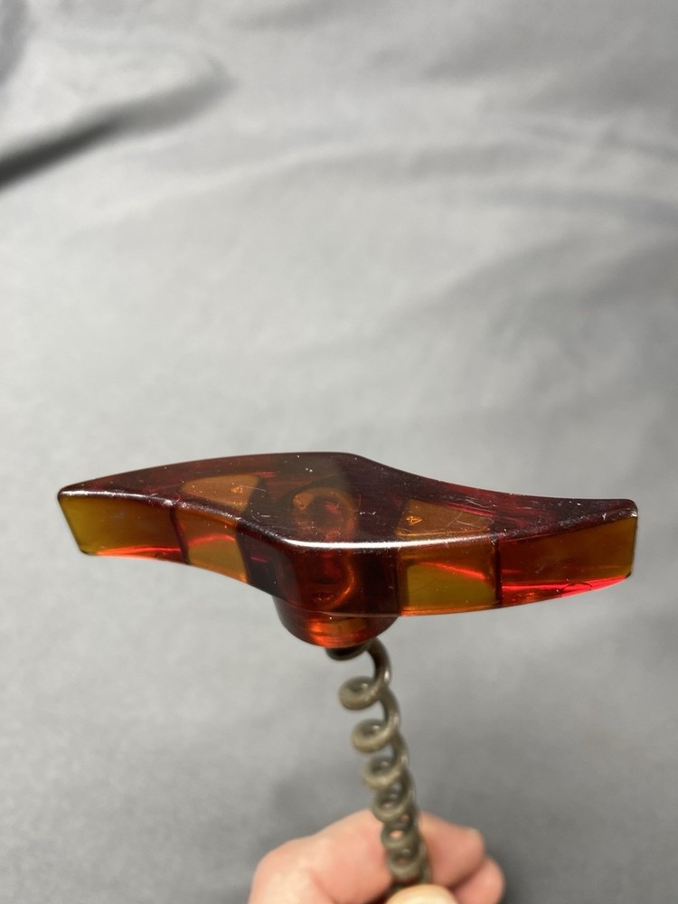 Vintage MCM Bakelite Corkscrew Wine Bottle Opener