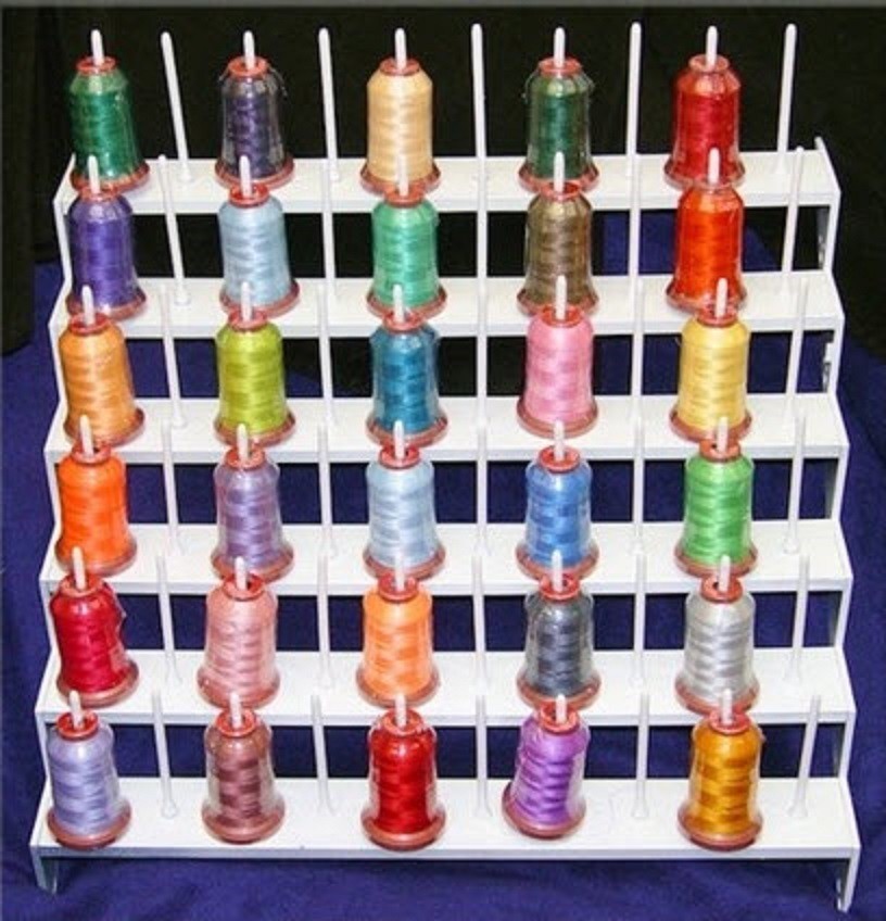 Arranger Adjustable 60+ Thread or 30 Cone Spool Holder Plastic Wall Mount Rack