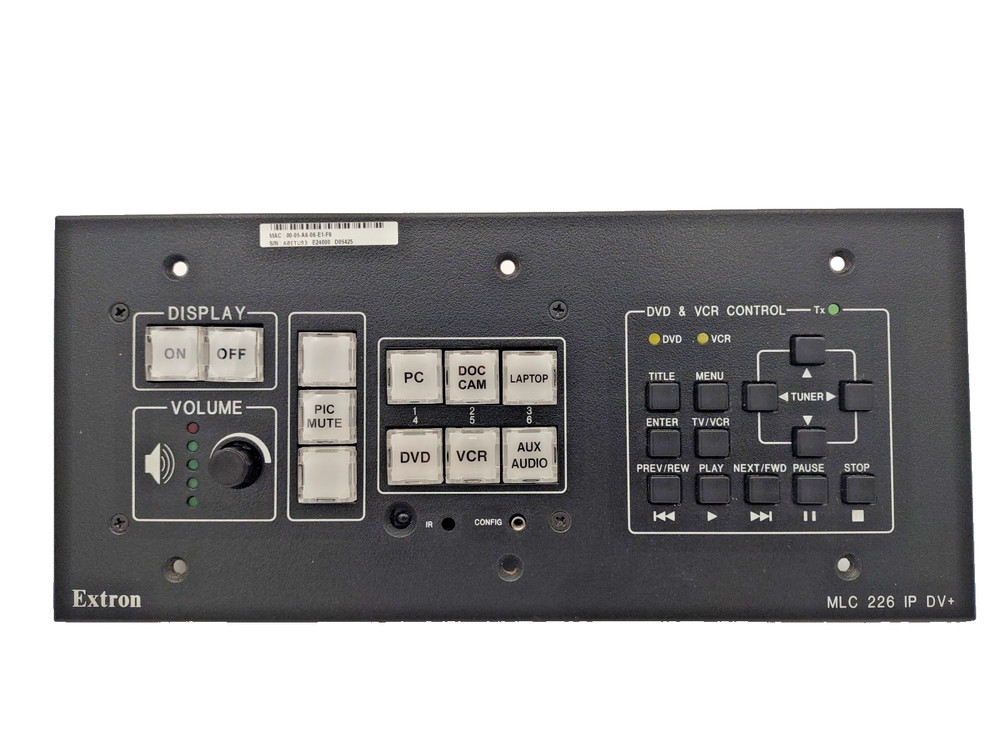 Extron MLC 226 IP DV+ MediaLink Controller 6 Button AV Control System NOT TESTED