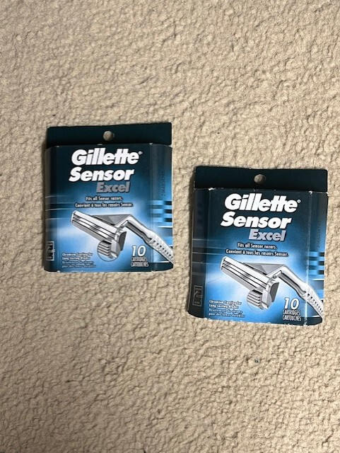 Gillette Sensor Excel Blades Refill 2 pack ( 20 cartridges)  New & Sealed