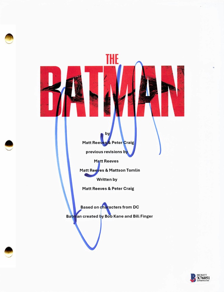 COLIN FARRELL SIGNED AUTOGRAPH THE BATMAN FULL SCRIPT BAS BECKETT THE PENGUIN