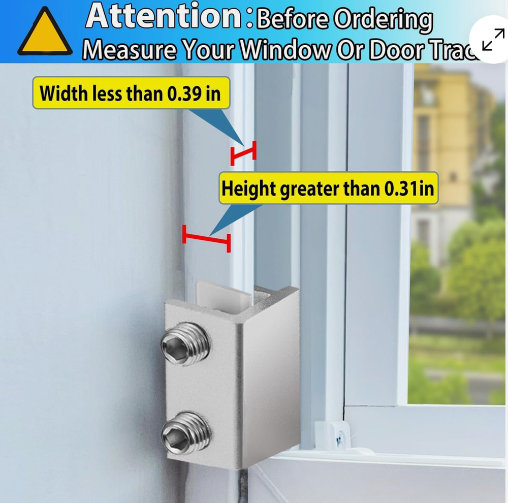 6 Sets Security Window Locks with Keys for Vertical Horizontal Sliding Windows