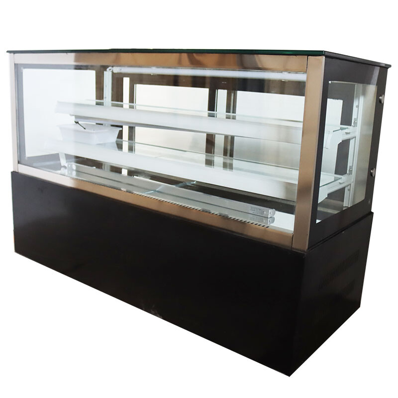 Updated 220V 3-Layer Refrigerated Pie Cake Bakery Showcase Opened Back Door