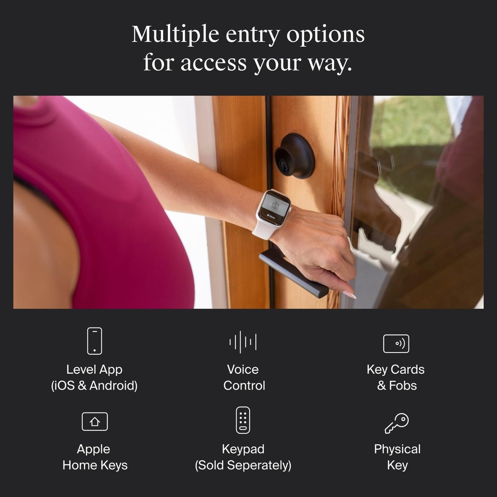Smart Lock+ WiFi Deadbolt - World's with WiFi, Matte Black