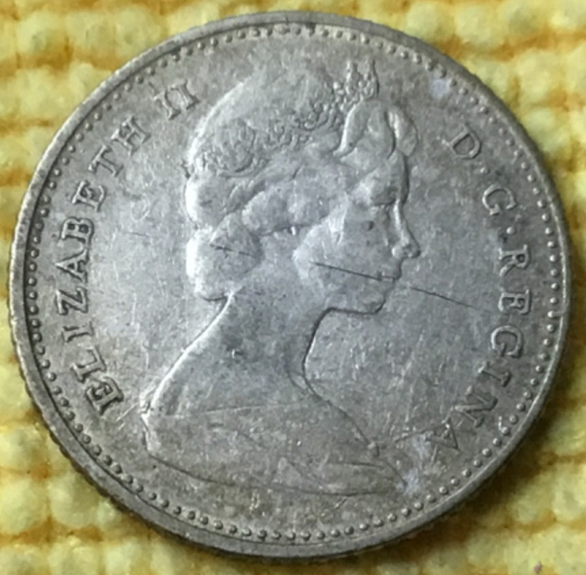 1966 Canada 10 Cents 80% Silver KM #51