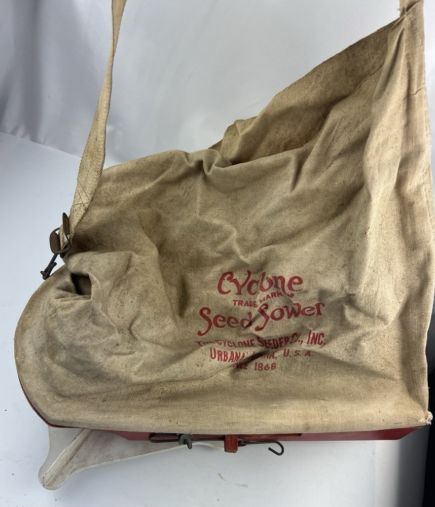Vintage Cyclone Seed Sower Hand Held Machine Manually Operated Seeder