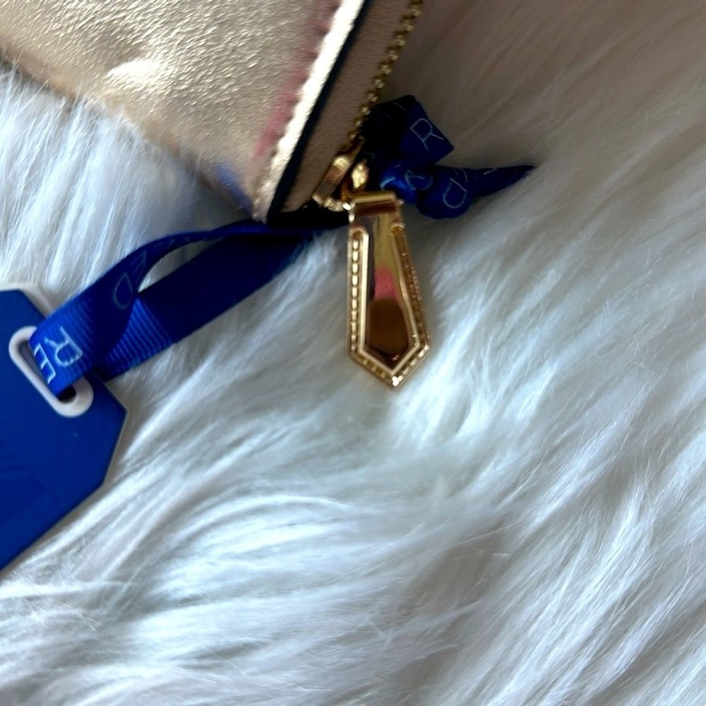 Reed Gold Wallet And Initials R Keychain