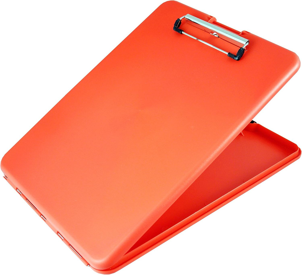 Slimmate Letter Size Storage Clipboard, Polypropylene, Red