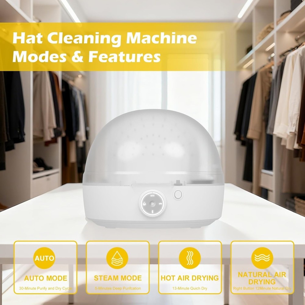 Hat Shaper, Automatic Cap Cleaner, Hat Care Machine Steam Cleaning & Ironing ...
