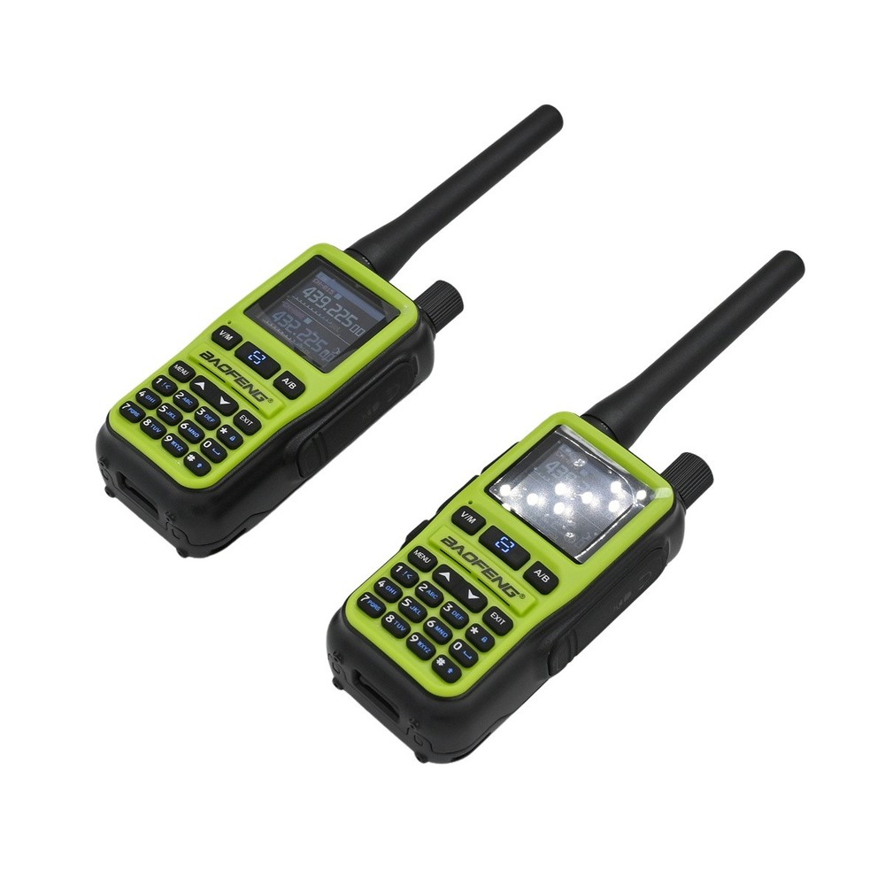 2x UV5R-Mini Ham Compact Radio Green Bluetooth App Program 999CH USB-C Charge