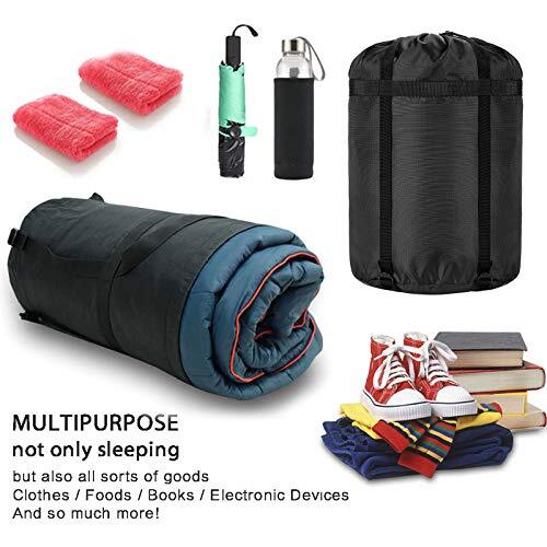 2x 46L Sleeping Bag Stuff Sack Black Compression Sack for Backpacking & Camping