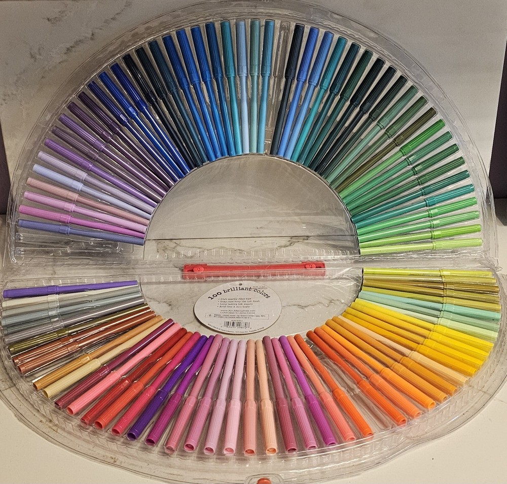 GIANT Rainbow Marker Set Pre-Owned 100 Colors Missing 5