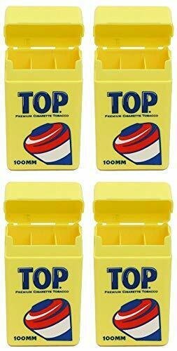 Top Crush-Proof Strong Box Hinged Cigarette Case for 100's(4 Pack)
