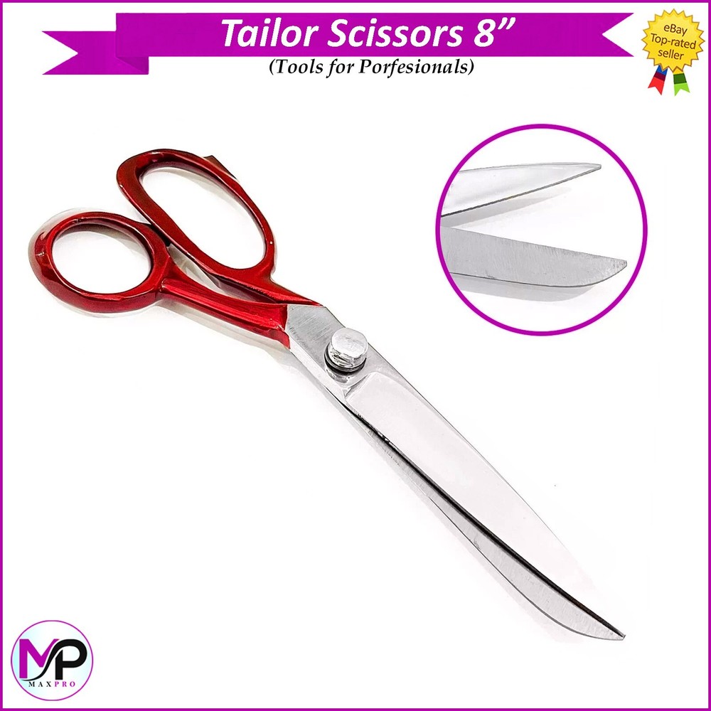 Tailor Tailoring Sewing Heavy Duty Scissors 8 Red Handle