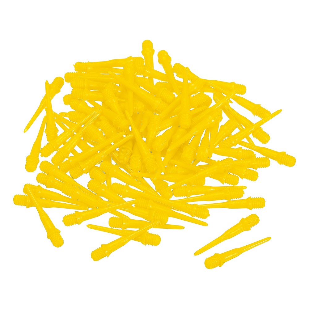 Plastic Dart Tips, 100 Pack 2BA Thread Soft Dart Tips Dart Accessories, Yellow