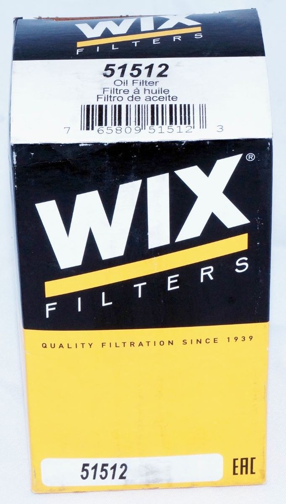 Wix Filters Engine Oil Filter Spin On51512