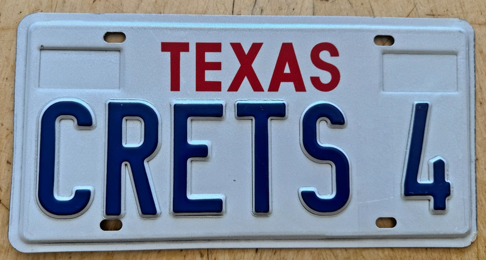 VANITY AUTO LICENSE PLATE " CRET 4 " Clinical Response thru Emerging Technology