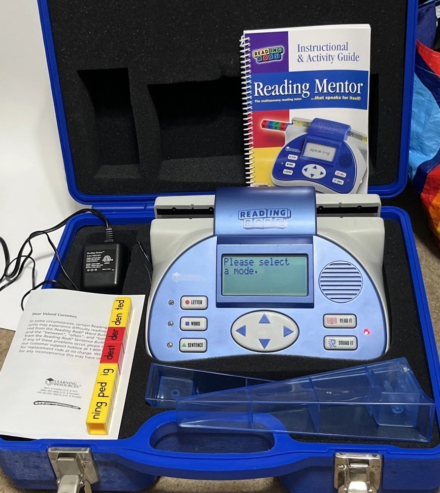 LEARNING RESOURCES READING RODS MENTOR SYSTEM HOME SCHOOL PHONICS & CASE