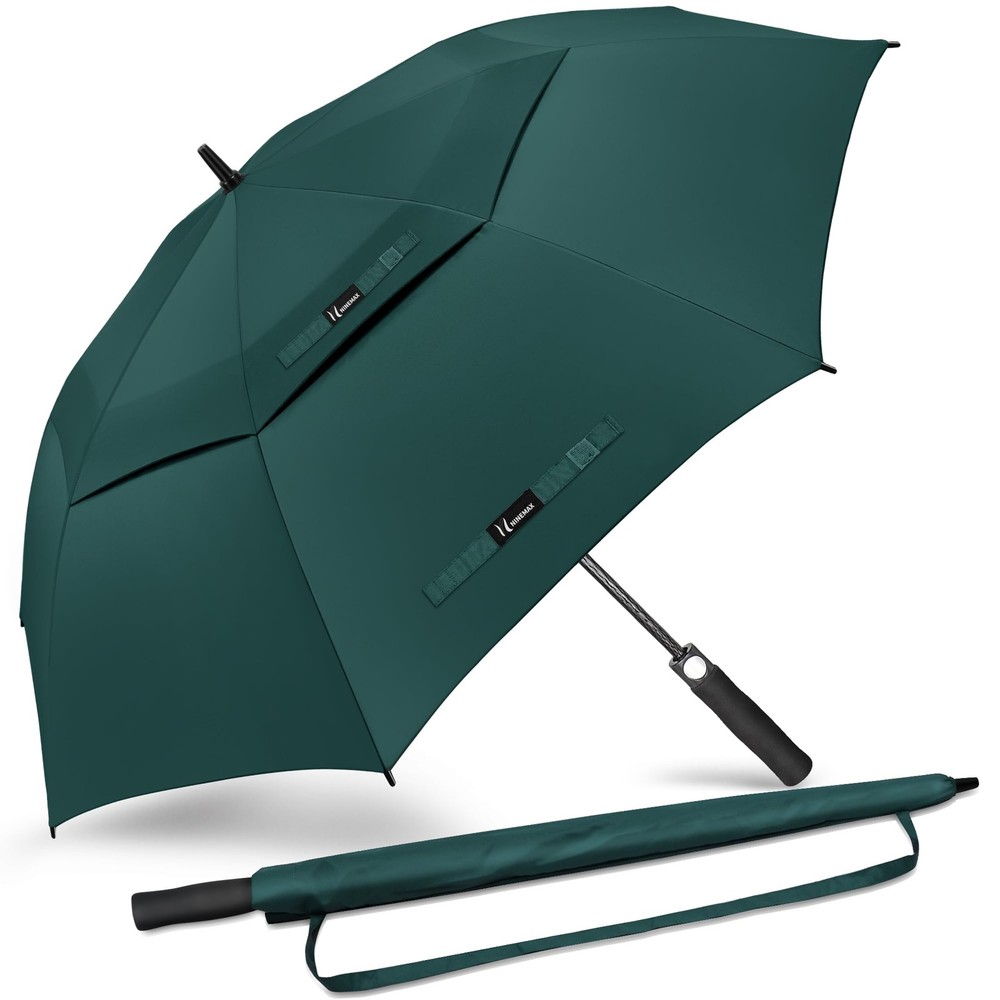 Golf Umbrella 51/54/62/68 Inch Automatic Open, Large Double Canopy Vented Ove...