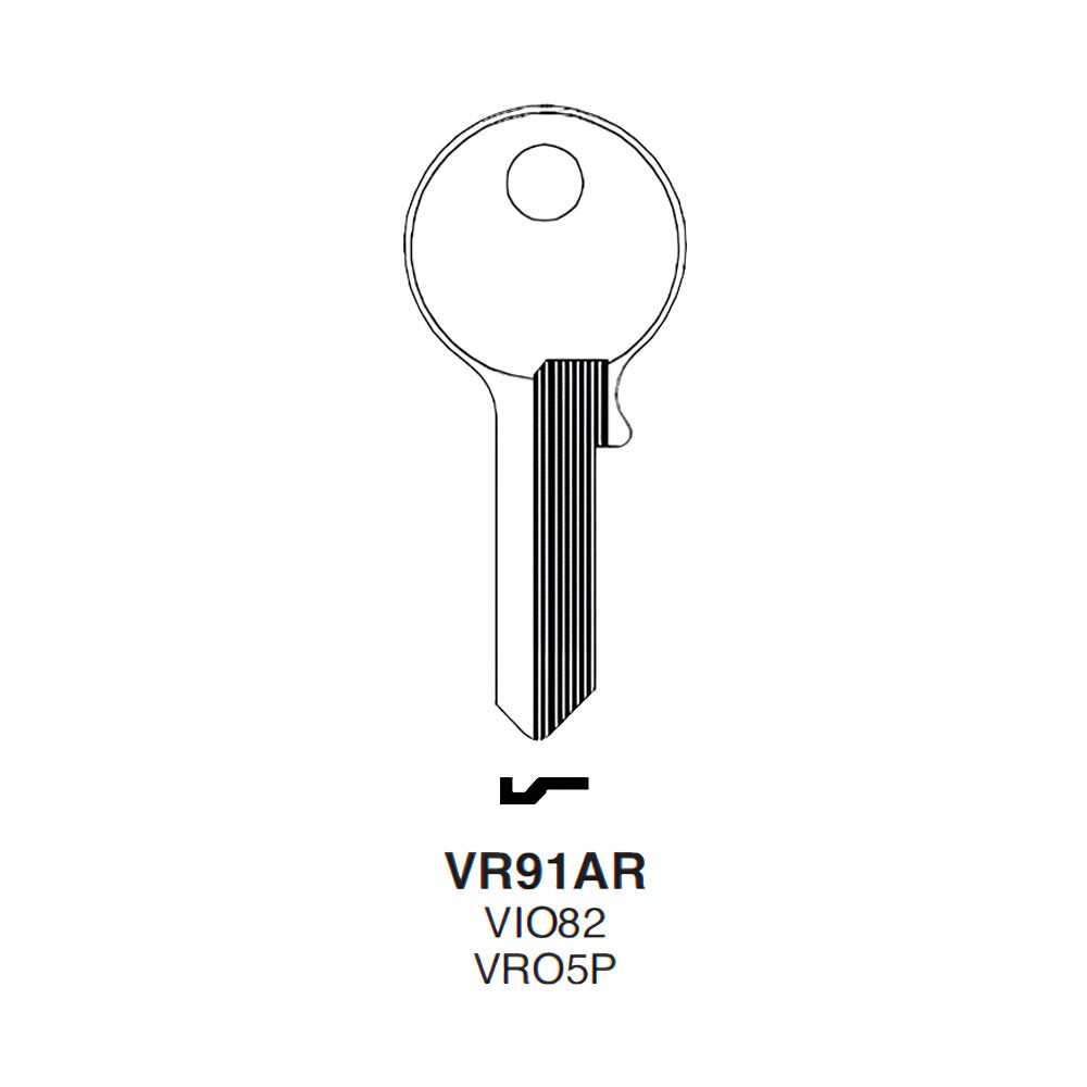 VR91A Key Blank Nickel