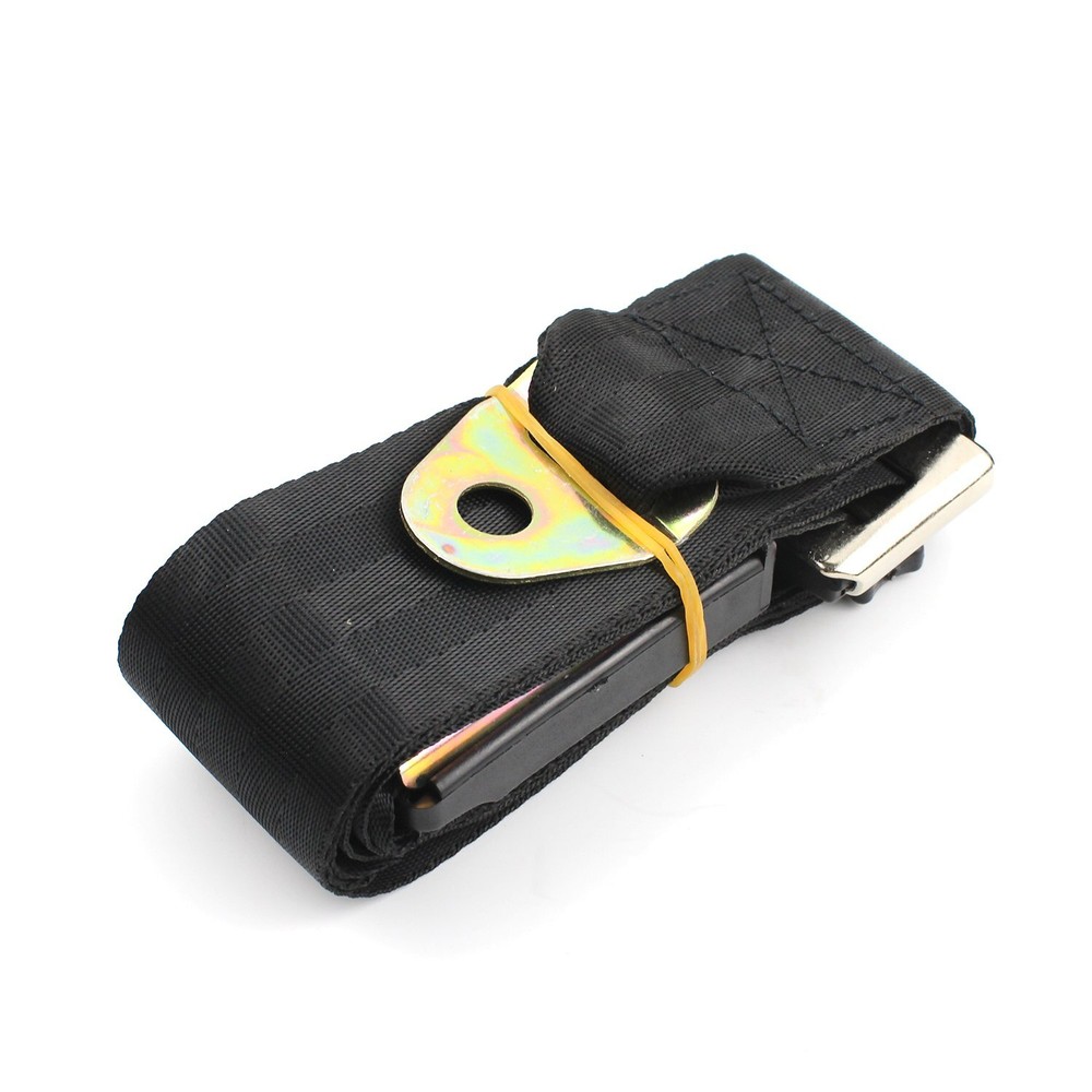2 Pack Black Universal 2 Point Retractable Adjustable Car Seat Belt