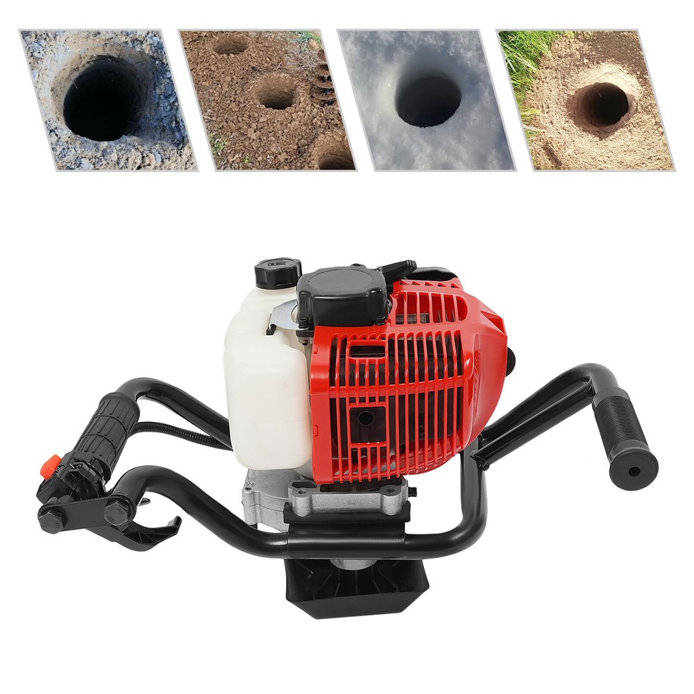 2-Stroke Post Hole Digger Engine, 52CC Gas Powered Earth Auger, NO Drill Bits