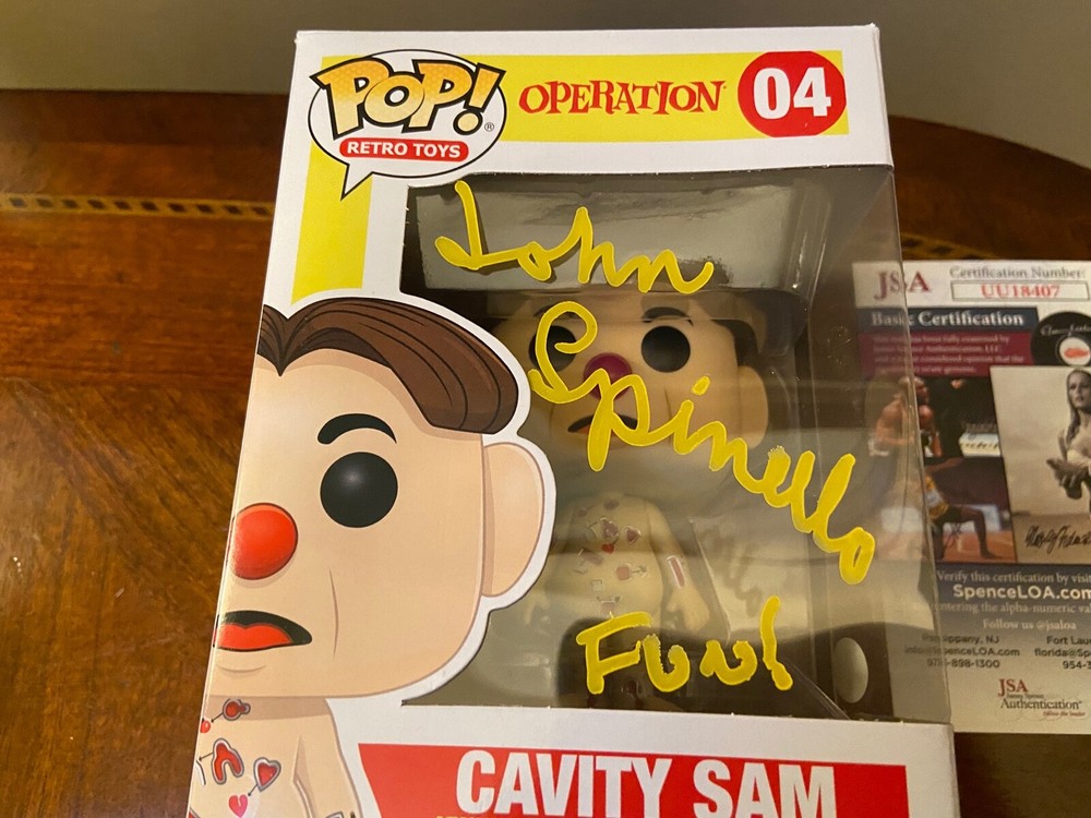Funko Pop Retro Toys Operation "Cavity Sam" #04 Signed John Spinello JSA COA
