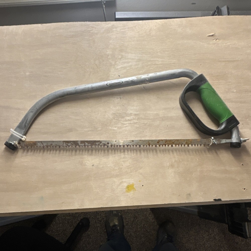 D-Handle Bow Saw Steel Blade Green Handle