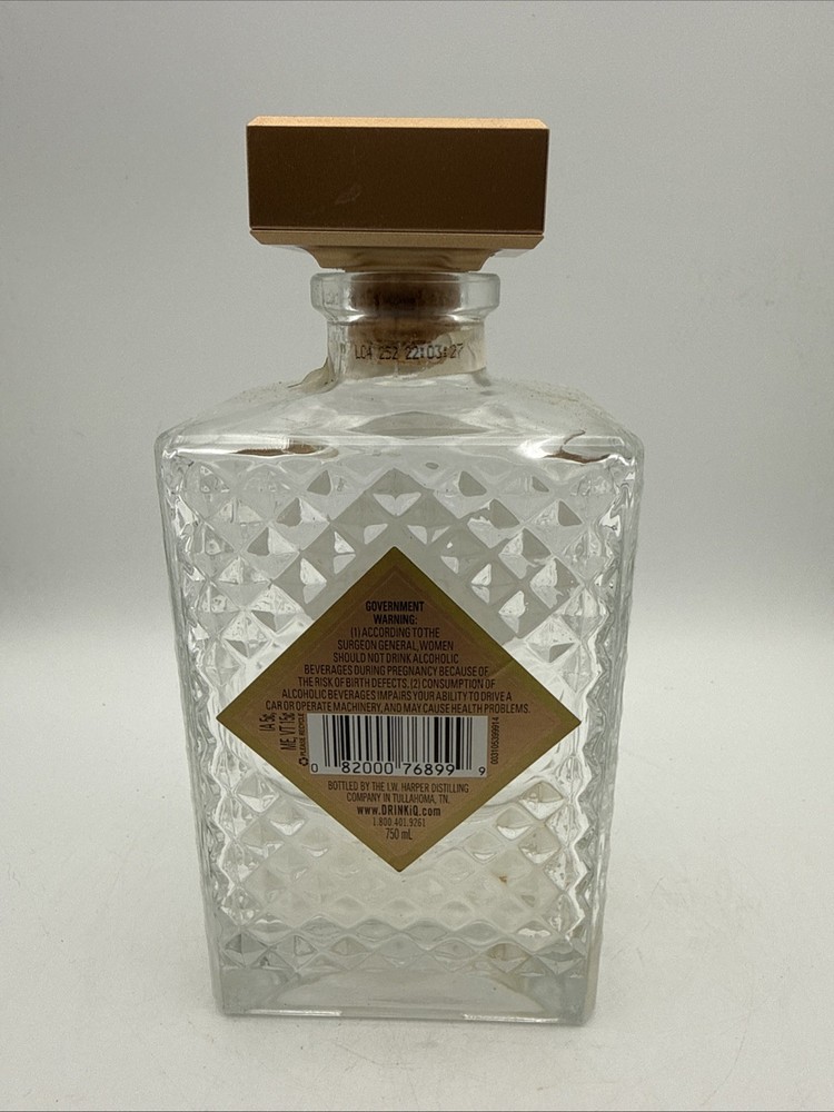 I.W. Harper 15 year Empty Bourbon Whiskey Bottle