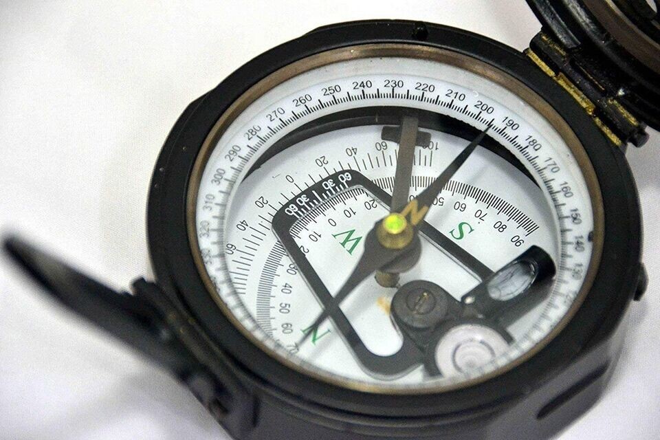 Brunton Compass Transit Survey Testing & Measuring compass Brass Geological