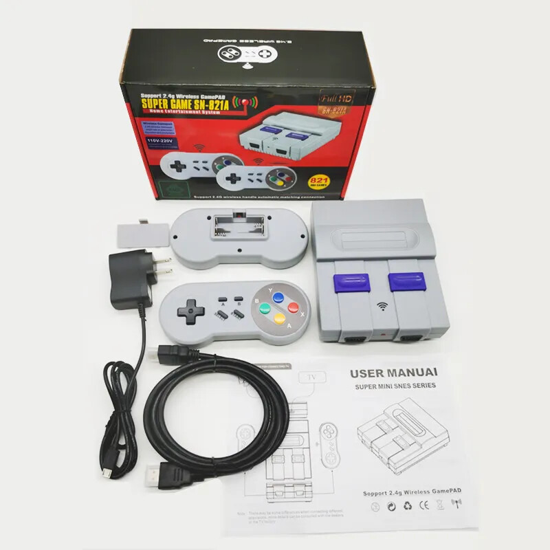 Game controller, featuring 821 classic games, high-definition video game console