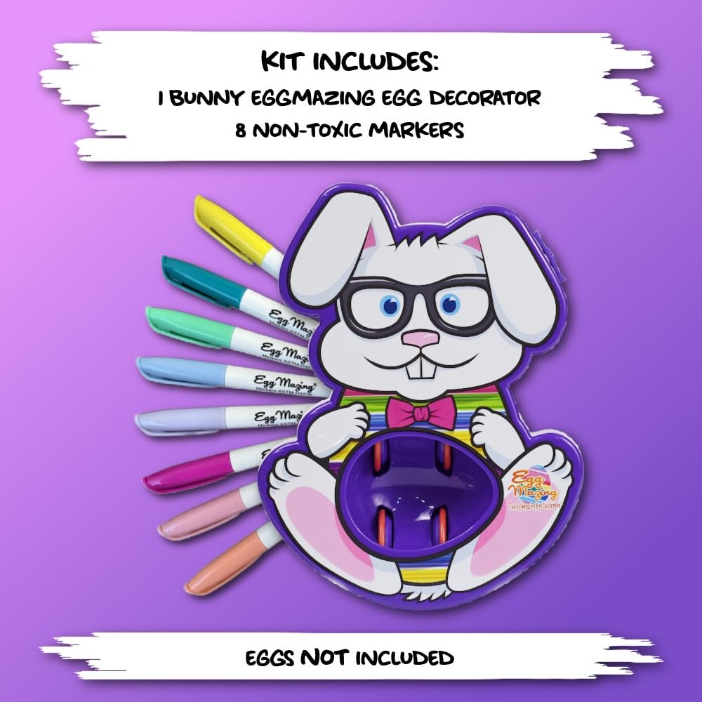 Eggmazing Easter Egg Decorator Kit - Includes Bunny Egg Decorating Spinner Ar...