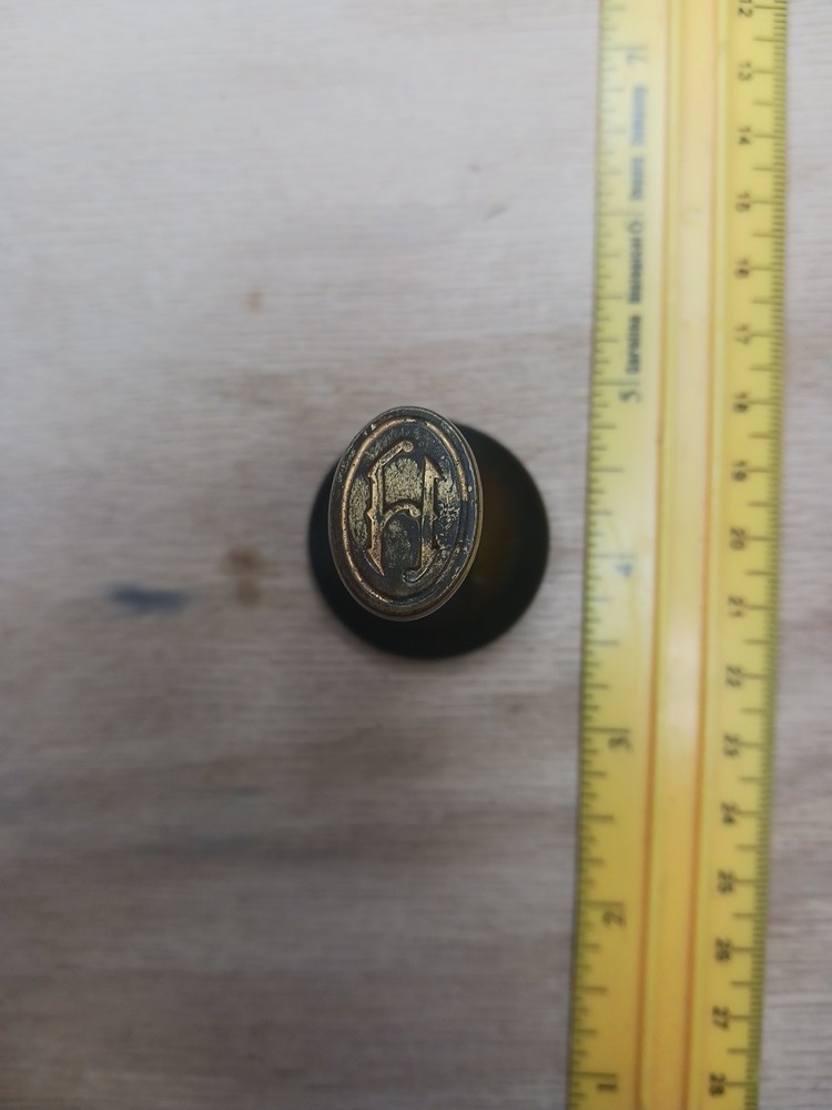 Victorian Desk Wax Seal with Initial "H"