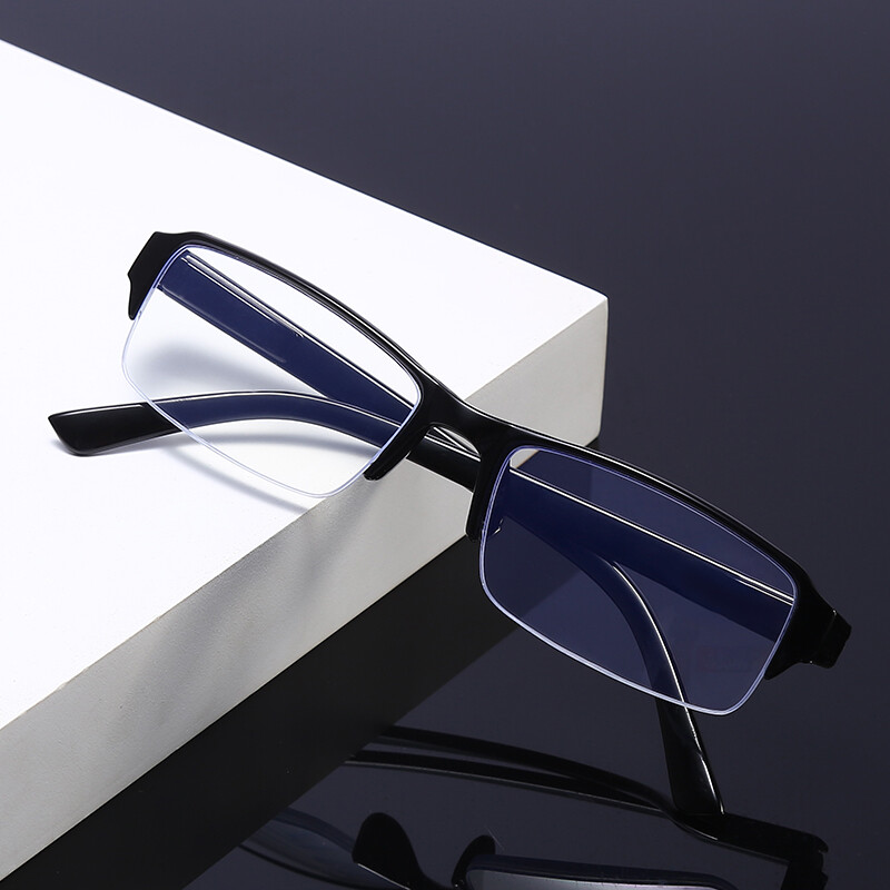 12 Pack Mens Half Frame Blue Light Blocking Reading Glasses Spring Hinge Readers