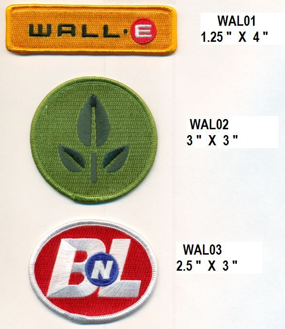WALL: E CARTOON MOVIE PATCH SET - WAL01-03
