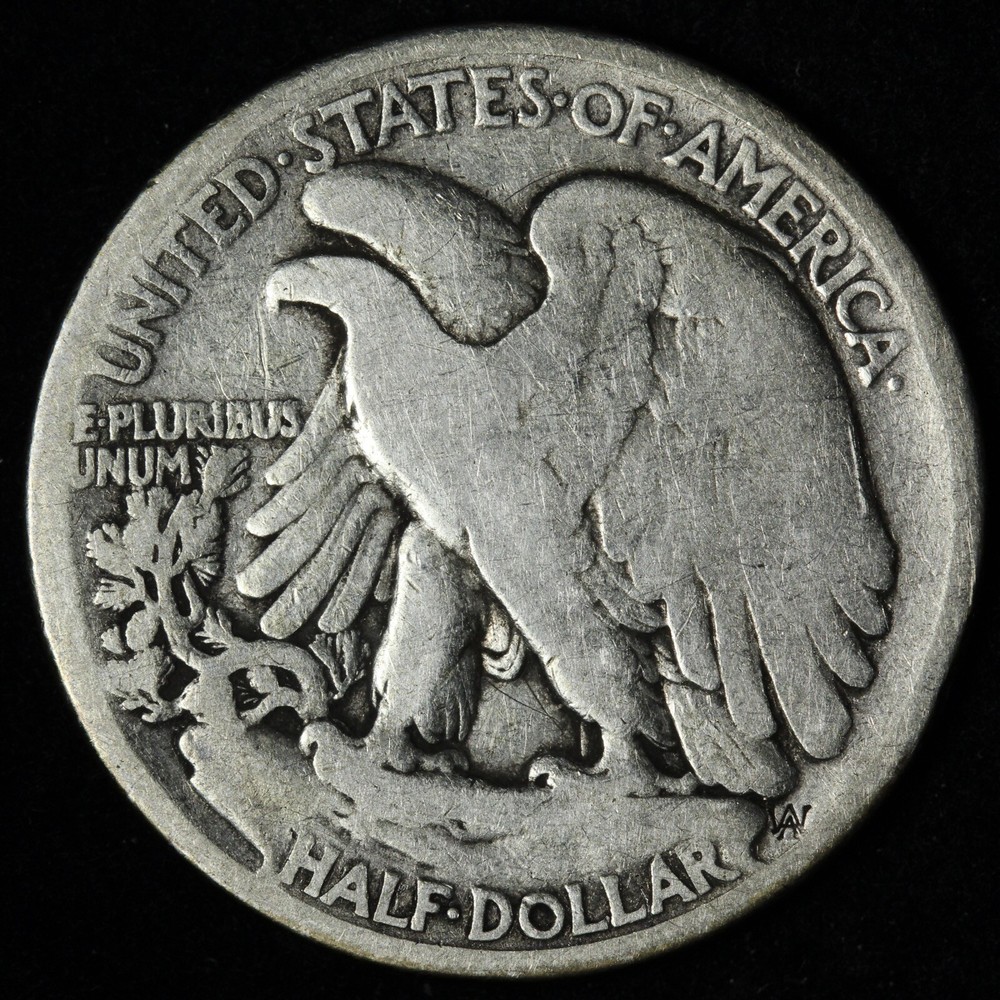 1916-D Walking Liberty Silver Half Dollar VG E214 JONM