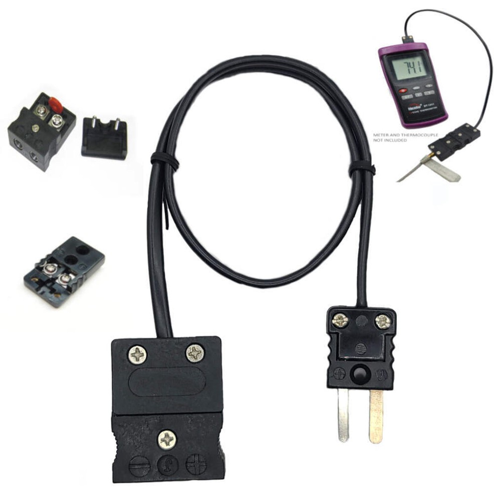 Multimeter / Handheld Thermocouple Adapter Cable, Type J, 1ft, Standard Female t