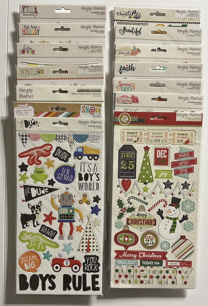 Simple Stories Chipboard Stickers-Multiple Variations-You Choose
