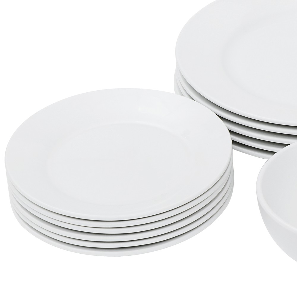 18-Piece Elegant Kitchen Dinnerware Set Include 6PCS Bowls and 12PCS Dishes