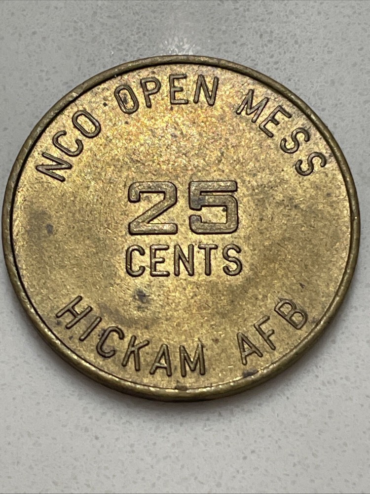 Vintage Hickman AFB Token NCO US Pacific Air Forces Base Command Error Pacipic
