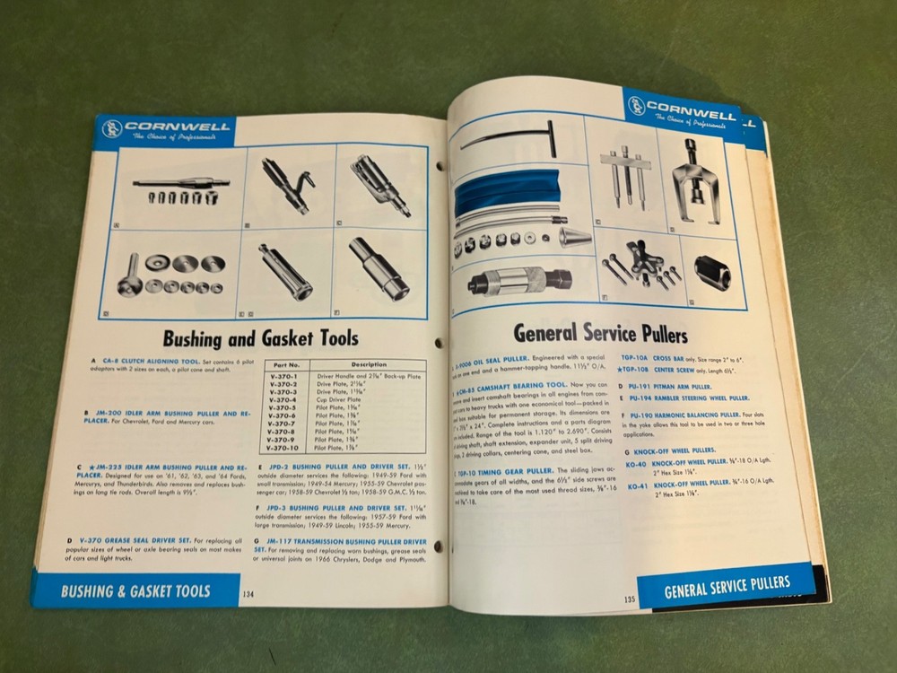Original 1967 Cornwell Tools Catalog AI-68