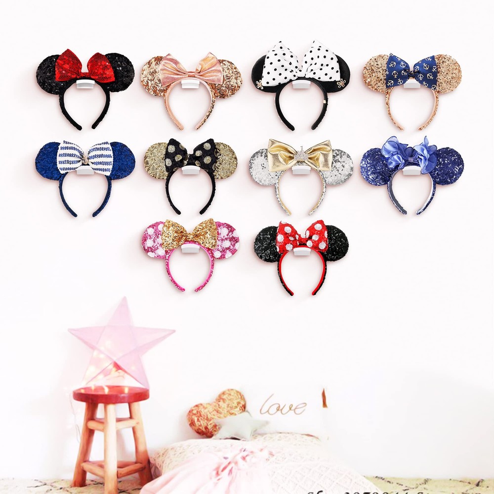 Modern JP Adhesive Hooks for Disney Ears (8-Pack) - Minimalist Clear