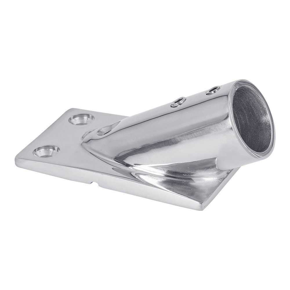 White Water 6850S | 316 Stainless Steel Rectangular Rail Base | 7/8" | 30°