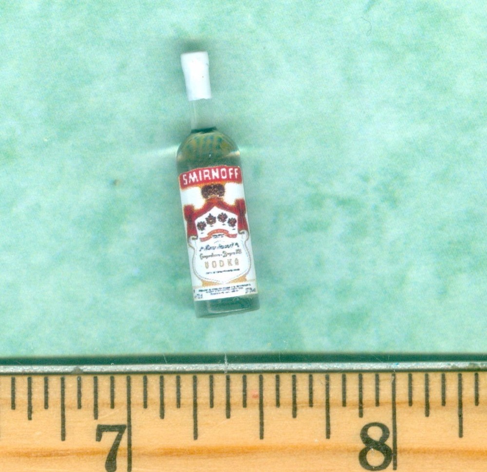 Dollhouse Miniature Size VODKA Bottle # Smir